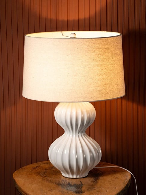 Whispering Homes White Perugia Ceramic Table Lamp-picture-26