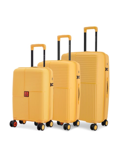 Buy Nasher Miles Set of Yellow Trolley Bags (55, 65 75 cm