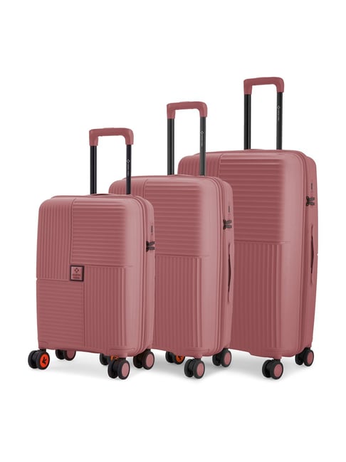 Buy Nasher Miles Set of Rose Gold Trolley Bags (55, 65 75 cm