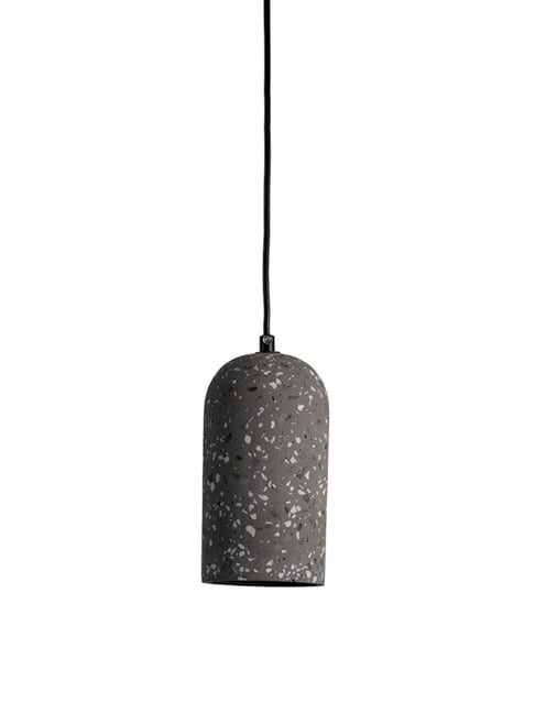 Whispering Homes Terrazzo Cement Pendant Light - Black and Dark Grey-picture-10