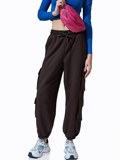 Bewakoof Women's Brown Super Loose Fit Brushed Jogger-picture-25