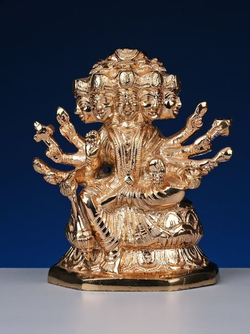 Ekaa Handicrafts Brass Goddess Gayatri Devi Maa Statue-picture-16