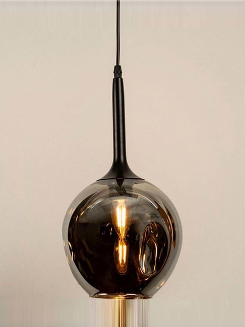 Whispering Homes Dimple Glass Pendant Light - Smoky-picture-30