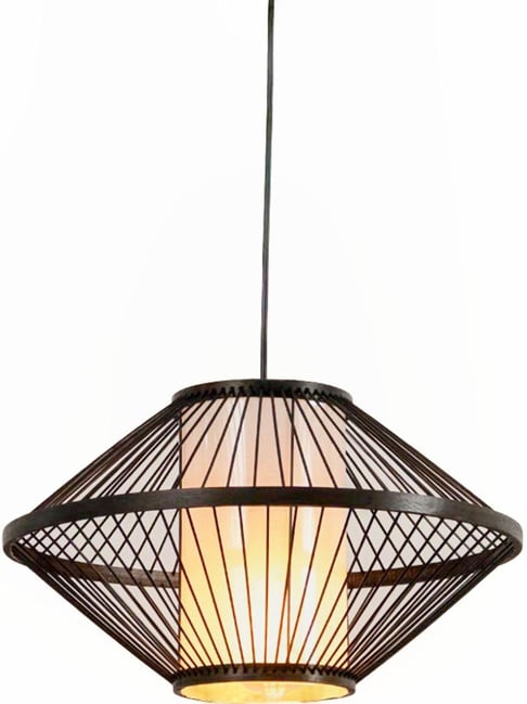 Whispering Homes Ufo Bamboo Pendent Lamp