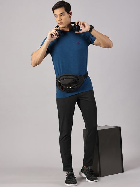 DOMIN8 Men Slim Fit Round neck Bamboo Cotton Blue T shirt-picture-19