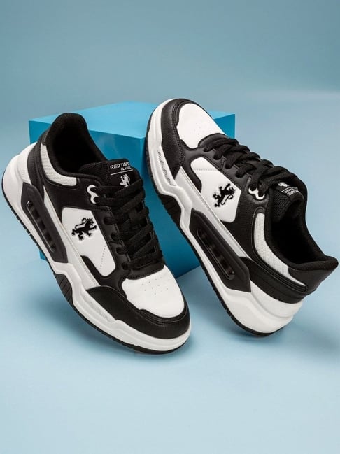 Red Tape Men's Hustle White Black Casual Sneakers