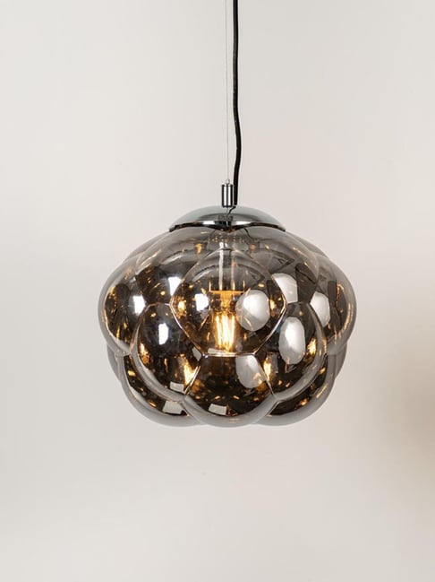 Whispering Homes Black Glass Curve Pendant Lamp-picture-24