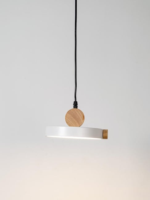 Whispering Homes White Wood Circle Pendant Nordic Light-picture-14