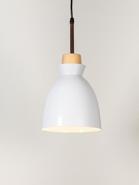 Whispering Homes White Metal Horn Pendant Light-picture-13