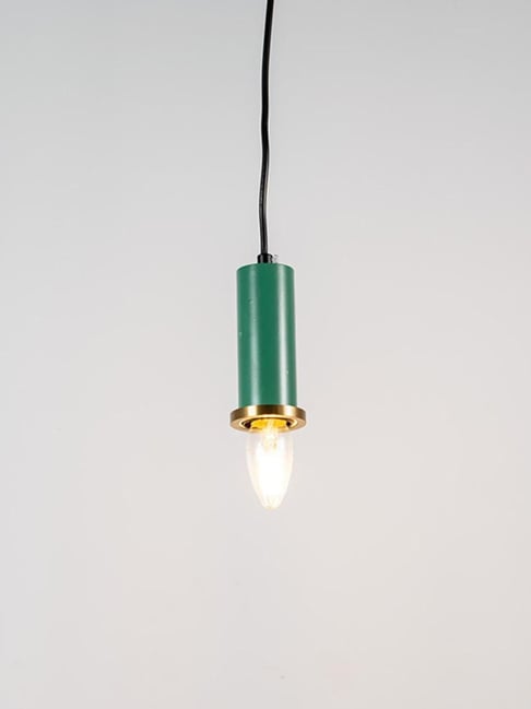 Whispering Homes Green Metal Long Chic Pendant Light-picture-13