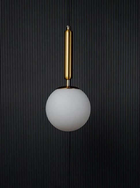 Whispering Homes White Glass Frosted Sphere Pendant Light-picture-29