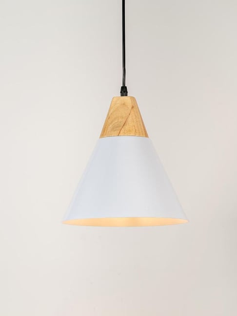 Whispering Homes White Metal Cone Pendant Light-picture-19