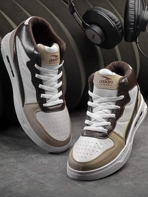 Buy Asian Men's White Ankle High Sneakers for Men at Best Price