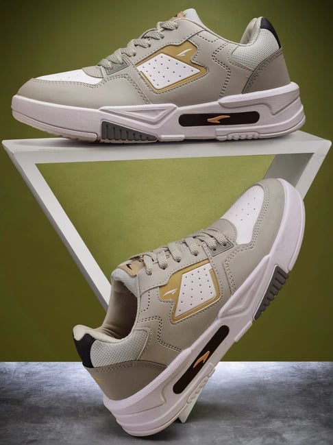 Asian Men's Grey & White Casual Sneakers-picture-20