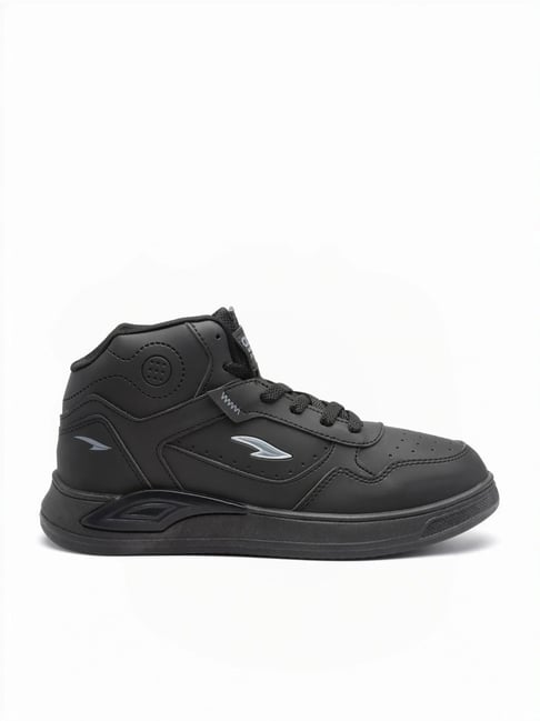 Asian Men's Black Ankle High Sneakers