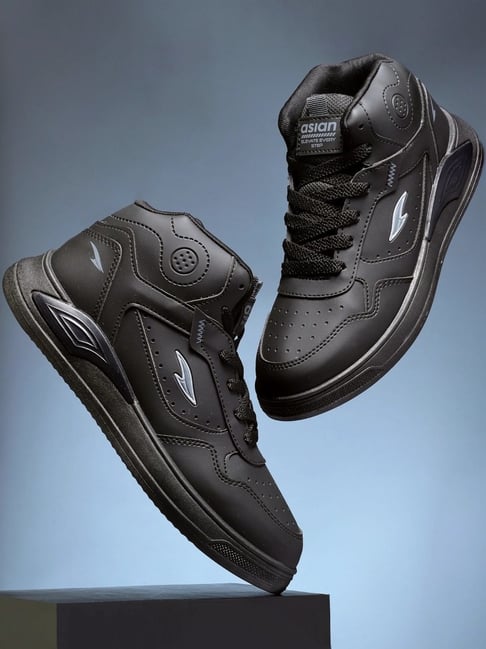 Buy Asian Men's Black Ankle High Sneakers for Men at Best Price