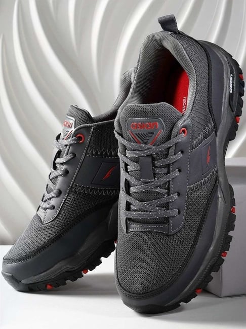 Asian Men's Grey Running Shoes-picture-40