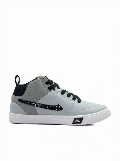 Asian Men's Grey Ankle High Sneakers-image-25