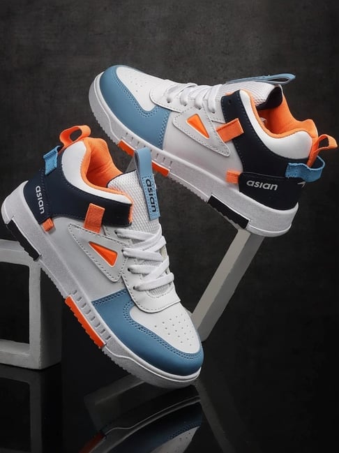 Asian Men's White Ankle High Sneakers-image-47