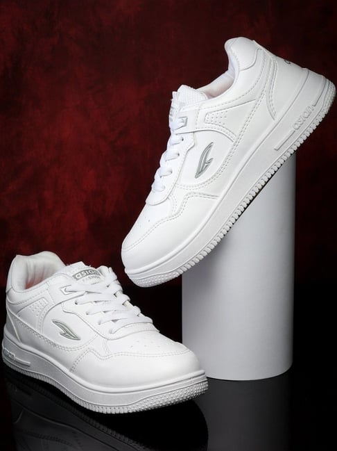 Asian BOSTON-01 KIDS Kids White Casual Sneakers - Main Image