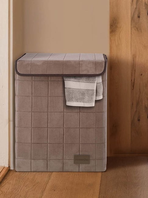Obsessions Brown Medium Foldable Laundry & Multi Storage Basket