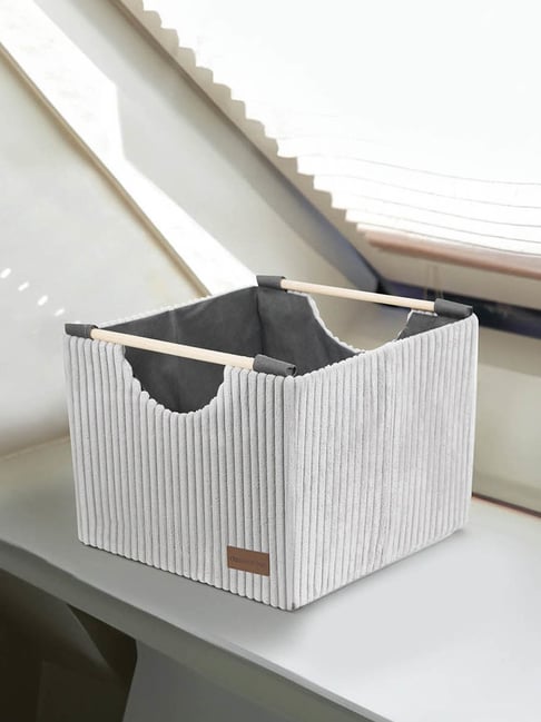 Obsessions Stone Small Foldable Laundry & Multi Storage Basket