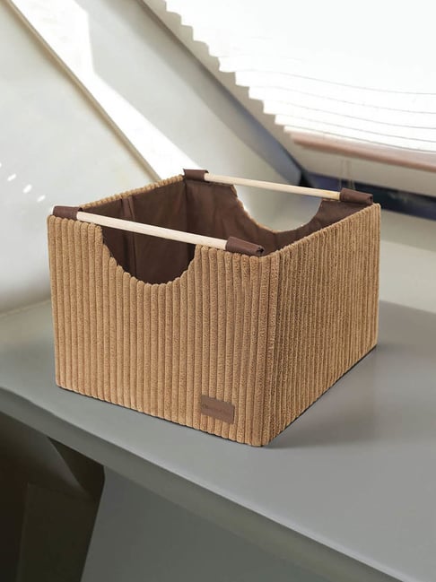 Obsessions Camel Large Foldable Laundry & Multi Storage Basket