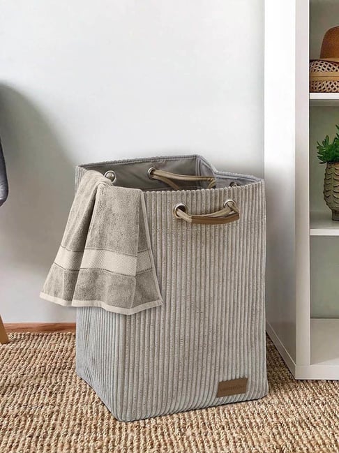 Obsessions Taupe Medium Foldable Laundry & Multi Storage Basket