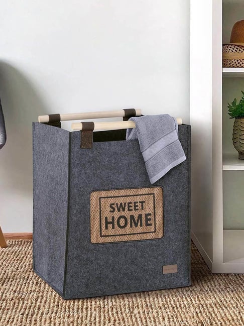 Obsessions Grey Medium Foldable Laundry & Multi Storage Basket