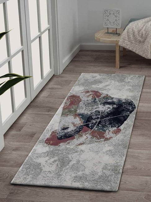 Obsessions Peach & Blue Polypropylene Abstract Bedside Runner-picture-28