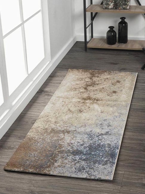 Obsessions Beige Polypropylene Abstract Anti-Static Floor Runner-picture-13