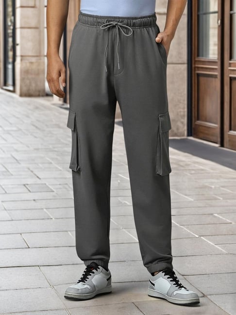 Bewakoof Charcoal Grey Relaxed Fit Joggers