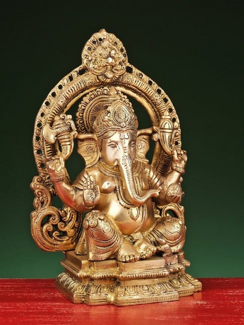 Ekaa Handicrafts 11" Brass Lord Ganesha Statue-picture-16