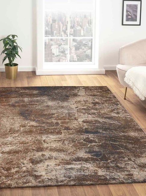 Obsessions Brown & Light Beige Abstract Carpet - Large-picture-22