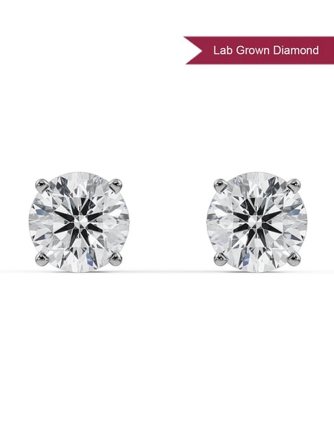 Emori 14k Yellow Gold Lab Grown Diamond CT Classic Round Stud Earrings