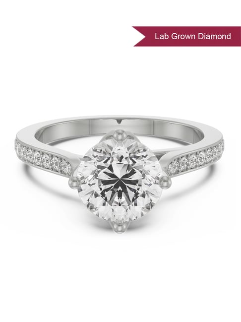 Emori 14k White Gold Lab Grown Diamond Lux Ring