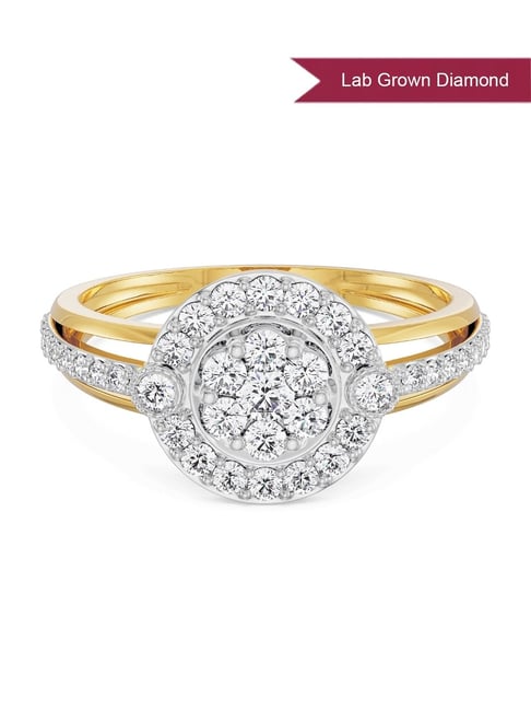 Emori 14k Yellow Gold Lab Grown Diamond Majestic Round Ring