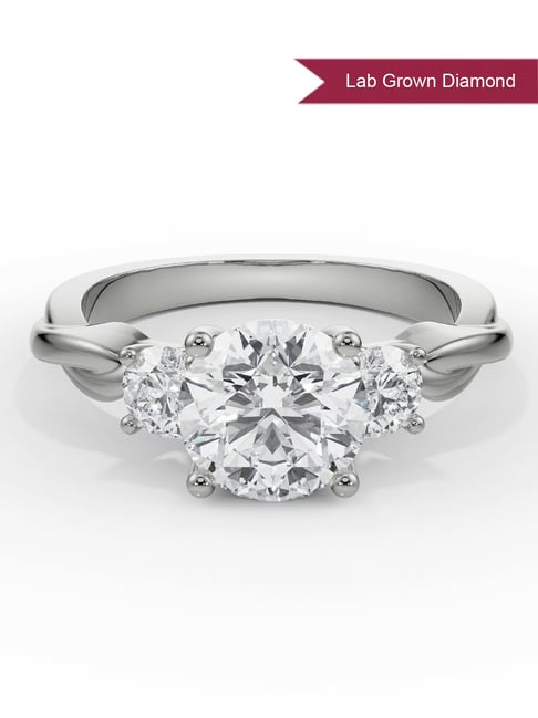 Buy Emori White Gold Diamond Twisted Vine Ring Online At Best