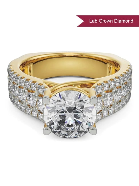 Emori 14k Yellow Gold Lab Grown Diamond Solitaire Band Engagement Ring