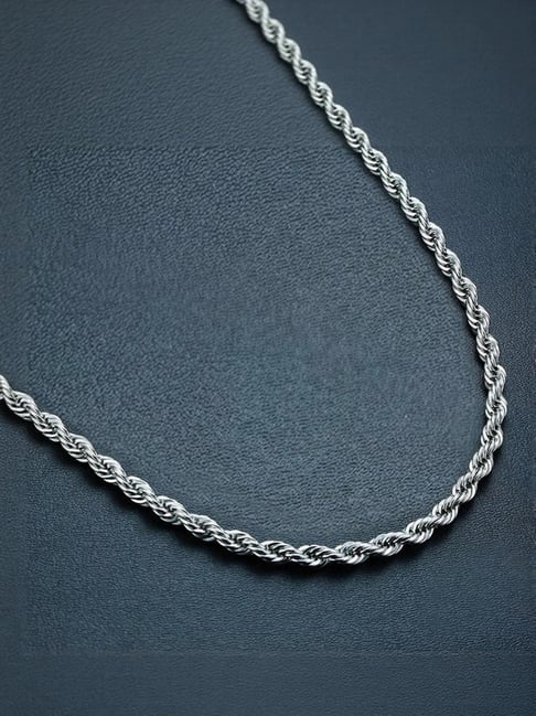Rope Chain Sterling Silver Chain Online Peora Silver Plated