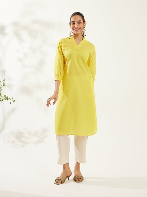 Daali Yellow Regular Fit Kurta-picture-16