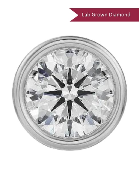 EMORI Yellow Gold 0.25 CT Round Solitaire Lab Grown Diamond Studs for Men