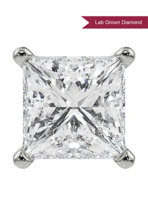 EMORI White Gold Kian Solitaire Lab Grown Diamond Studs for Men