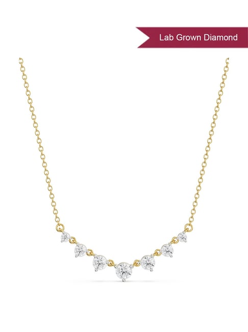 EMORI 14k (585) Minimalist Tennis Lab Grown Diamond Necklace for Women