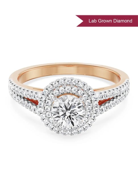 EMORI 14k Yellow Gold Lab Grown Diamond Minimal Ring for Women