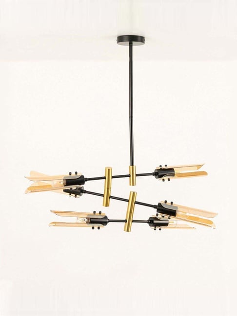 Whispering Homes Sculptural Linear Chandelier - Gold