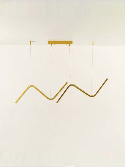 Whispering Homes Wave Line Island Chandelier - Gold