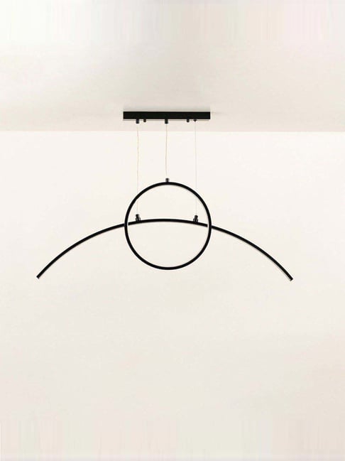 Whispering Homes Ringlet Island Linear Light - Black