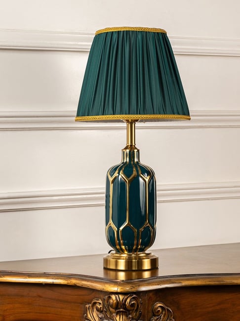 Whispering Homes Florence Decorative Table Lamp for Living Room - Green