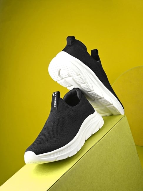 Hoversoul Socknit Black White Walking Shoes